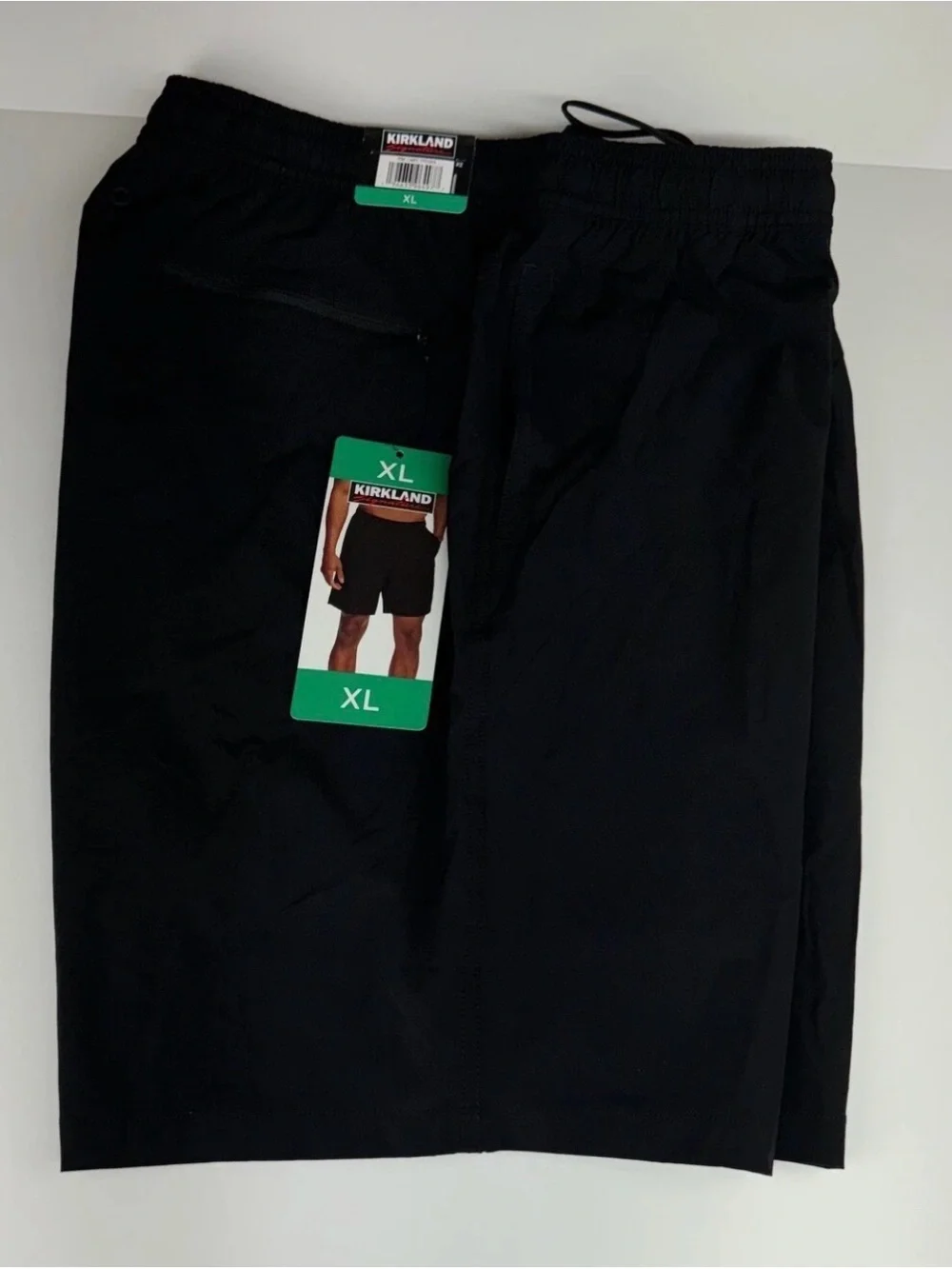 Kirkland Signature Men's Lined Stretch 2 Swim Trunks Tropical / Black Size XL